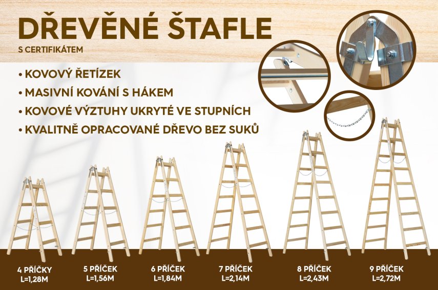 <p>DŘEVĚNÉ ŠTAFLE CE</p>
