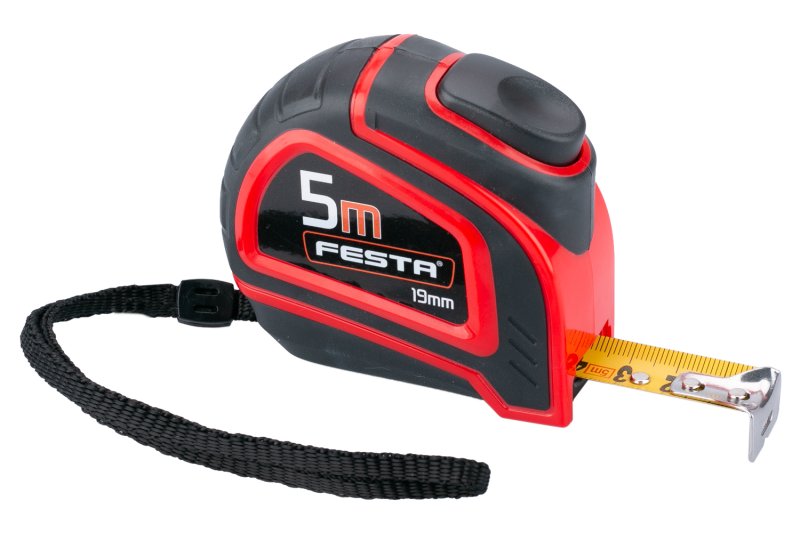 Metr svinovací FESTA 5mx19mm, nylon 0.21 Kg  DÍLNA Sklad16 11345 100