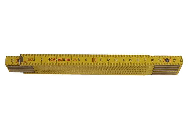 Metr skládací 2m - PROFI dřevo žlutý