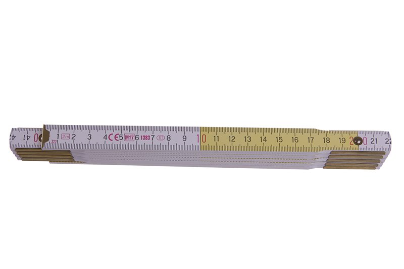 Metr skládací 2m - PROFI dřevo bíložlutý