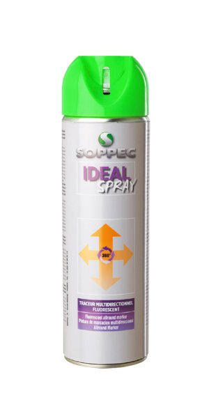 Sprej značkovací fluores. IDEAL, zelený, 500ml, 12M, SOPPEC 13258