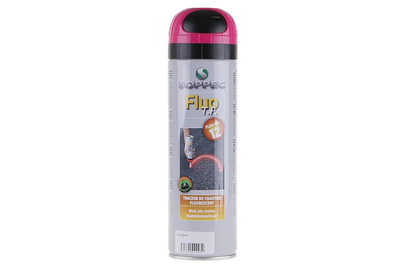 Sprej značkovací fluores. FLUO, růžový, 500ml, 12M, SOPPEC 13354