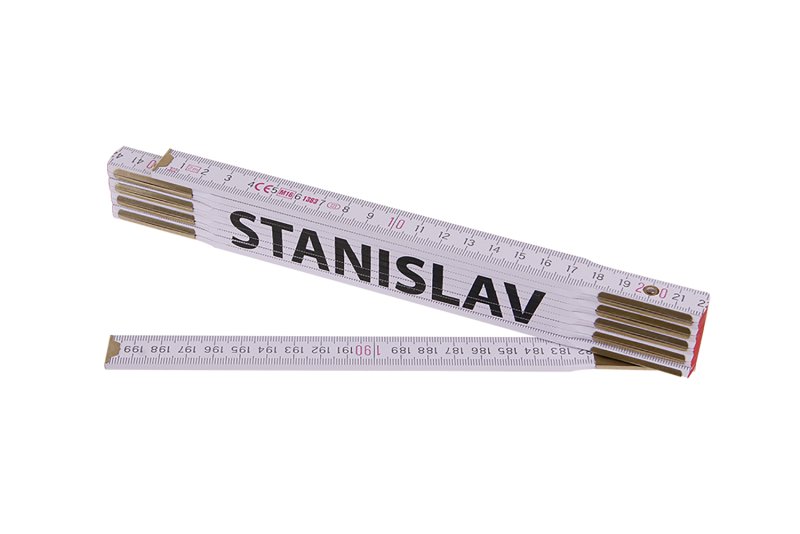 Metr skládací 2m STANISLAV (PROFI,bílý,dřevo) 0.122 Kg  DÍLNA Sklad16 13423 100