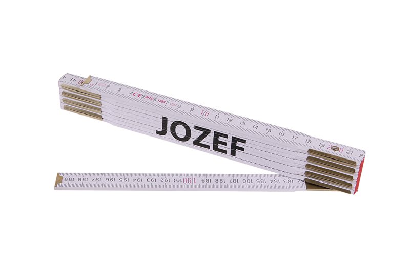 Metr skládací 2m JOZEF (PROFI,bílý,dřevo)