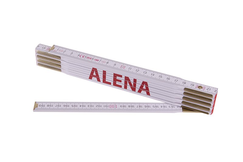 Metr skládací 2m ALENA (PROFI,bílý,dřevo)