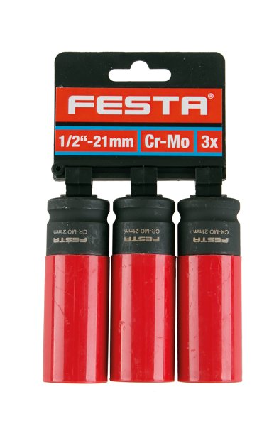 Hlavice na kola FESTA CrMo 1/2" 21mm 3x(D) 0.726 Kg  DÍLNA Sklad16 17338 100