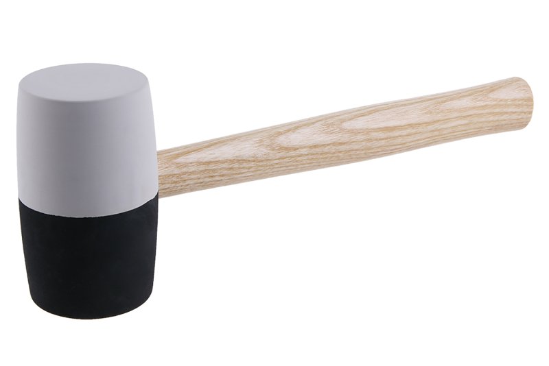 Gumová palice 65mm,dřevo černobílá