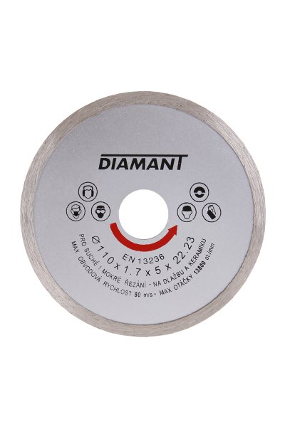 Kotouč diamantový DIAMANT 110x1.7x22.2mm plný
