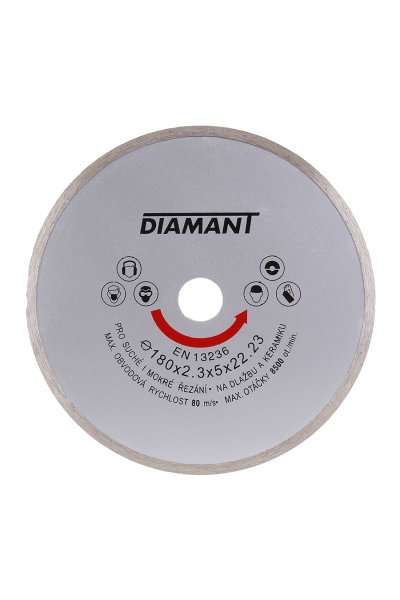 Kotouč diamantový DIAMANT 180x2.3x22.2mm plný