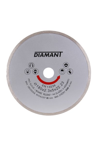 Kotouč diamantový DIAMANT 180x2.3x22.2mm plný 0.35 Kg  DÍLNA Sklad16 21018 100