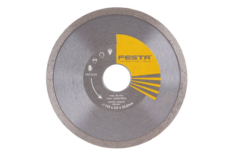 Kotouč diamantový FESTA plný 115x2x22.2mm 0.11 Kg  DÍLNA Sklad16 21211 100