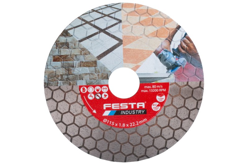 Kotouč diamantový FESTA INDUSTRY řezný 115x1.8x22.2mm 0.1195 Kg  DÍLNA Sklad16 21230 100