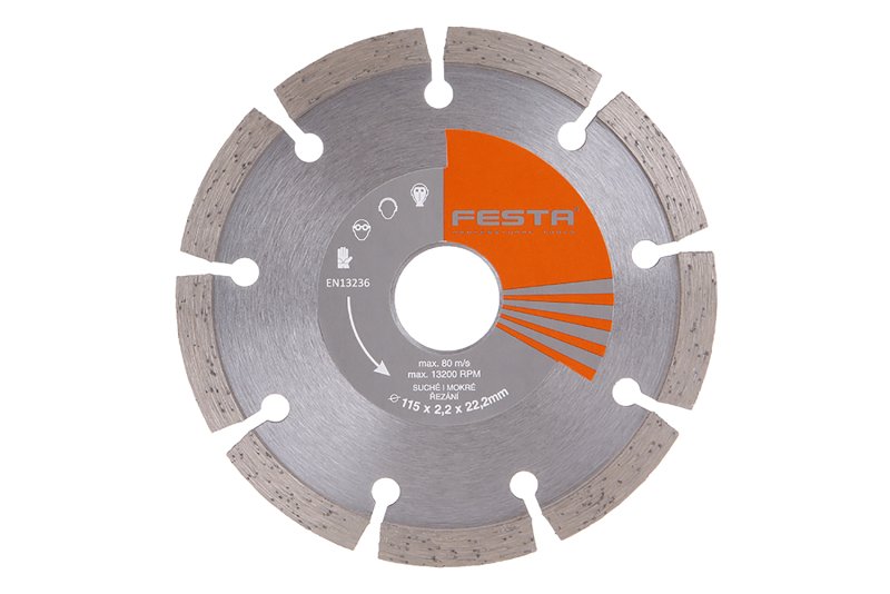 Kotouč diamantový FESTA segment 115x2.2x22.2mm 0.1 Kg  DÍLNA Sklad16 21311 100