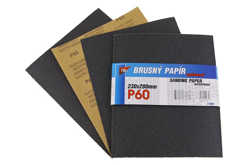 Papr brusn 230x280mm P60 10ks Waterproof