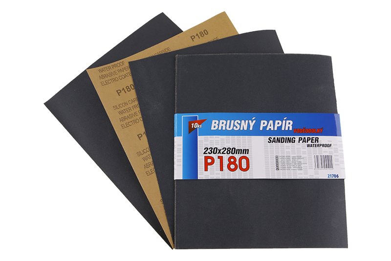 Papr brusn 230x280mm P180 10ks Waterproof