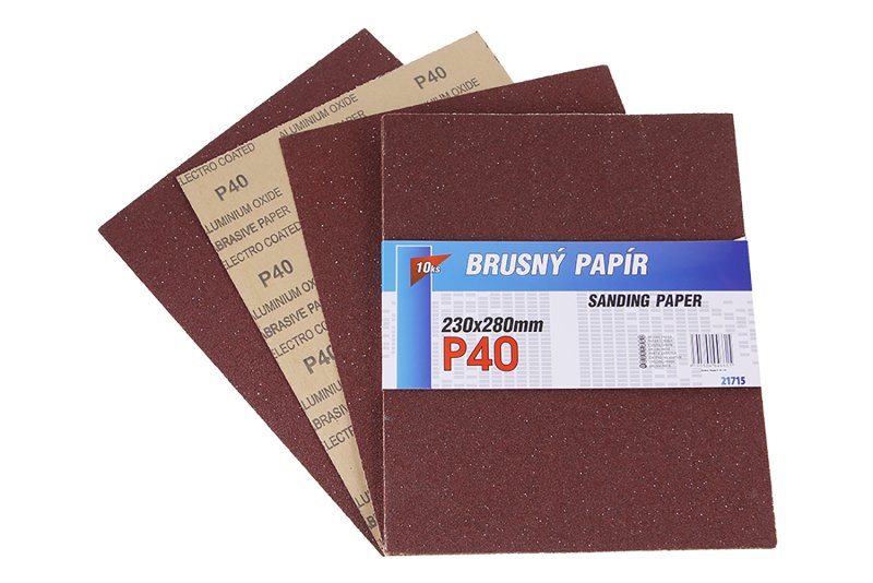 Papr brusn 230x280mm P40 10ks