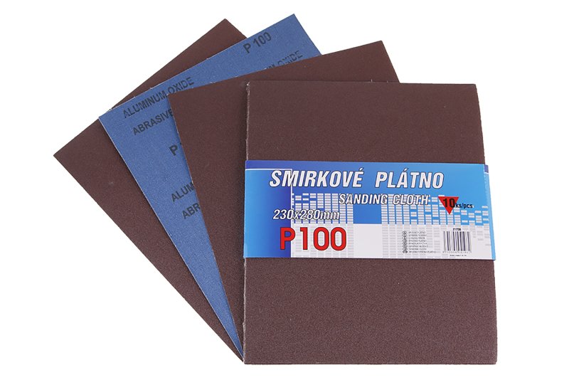 Plátno smirkové 230x280mm P100 10ks 0.408 Kg  DÍLNA Sklad16 21736 100