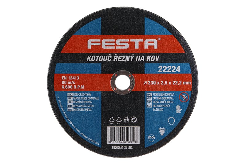 Kotouč řezný FESTA na kov 230x2.5x22.2mm