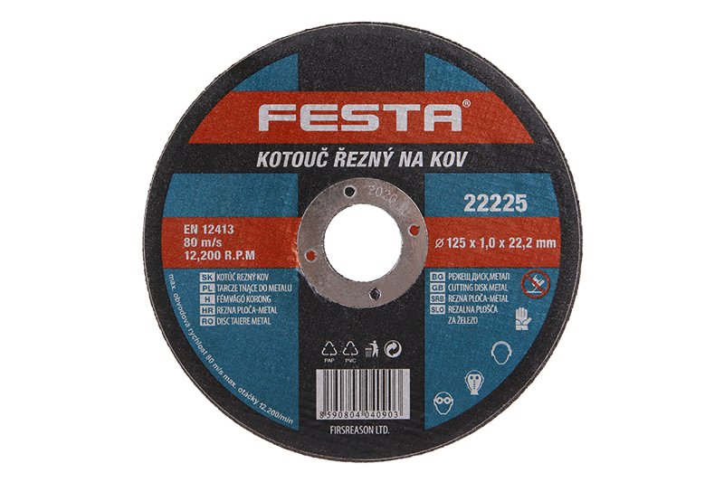 Kotouč řezný FESTA na kov 125x1.0x22.2mm