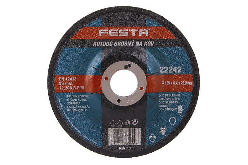 Kotouč brusný FESTA na kov 125x6.4x22.2mm