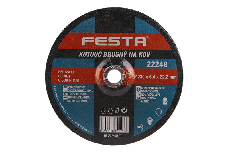 Kotouč brusný kov 230x6.4x22.2 FESTA