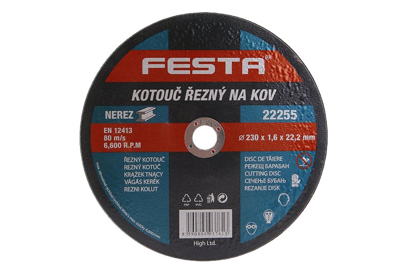 Kotouč řezný FESTA na kov 230x1.6x22.2mm