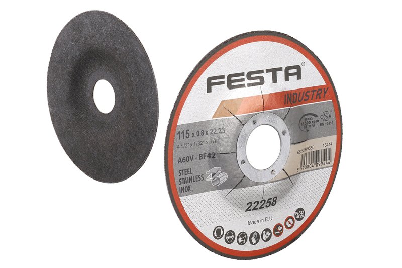 Kotouč řezný FESTA INDUSTRY na kov 115x0.8x22.2mm 0.018 Kg  DÍLNA Sklad16 22258 100