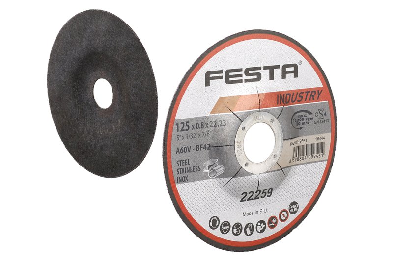 Kotouč řezný FESTA INDUSTRY na kov 125x0.8x22.2mm 0.022 Kg  DÍLNA Sklad16 22259 100