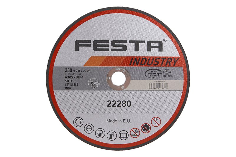 Kotouč řezný FESTA INDUSTRY na kov 230x2x22. 2mm