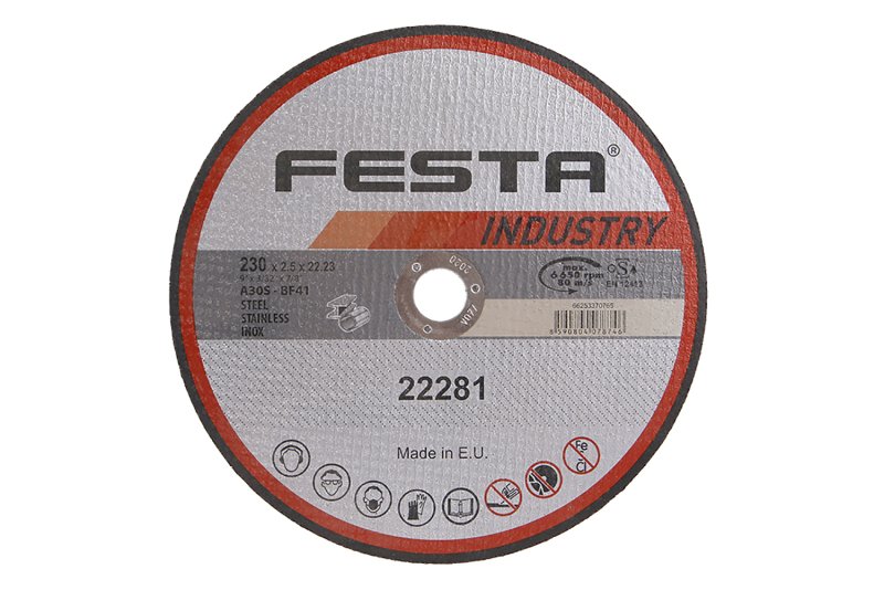 Kotouč řezný FESTA INDUSTRY na kov 230x2. 5x22. 2mm