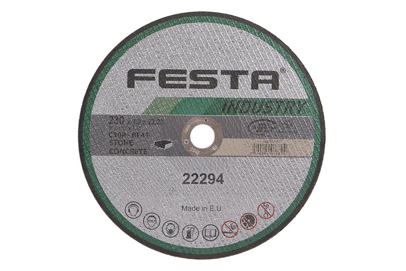 Kotouč řezný FESTA INDUSTRY na kámen 230x3x22.2mm 0.243 Kg  DÍLNA Sklad16 22294 100