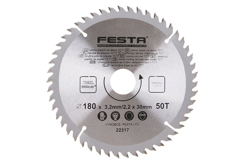 Kotouč pilový FESTA SK 180/3.2/30mm 50T 0.434 Kg  DÍLNA Sklad16 22317 100