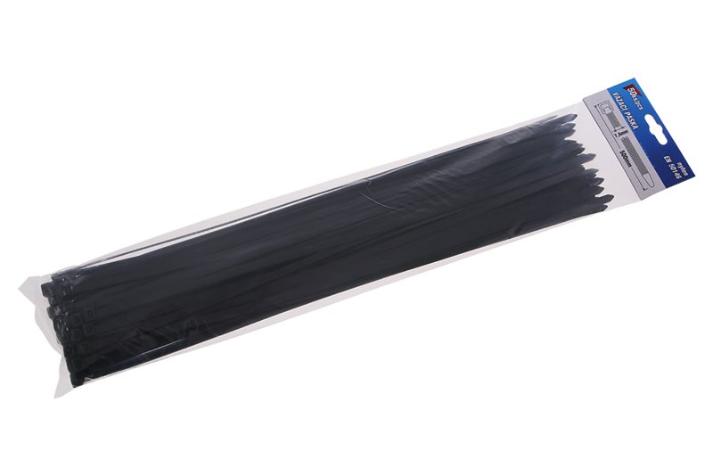 Vázací pásky 500x7.6mm 50ks černá