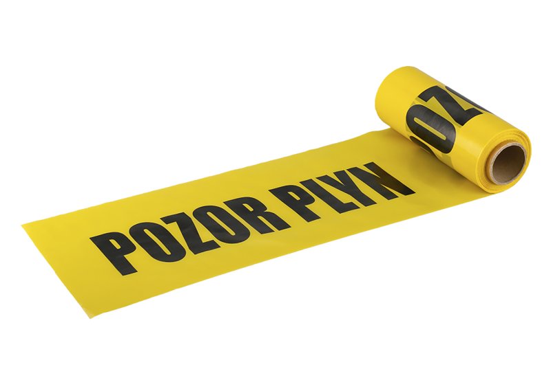 Fólie výstražná - plyn 22cmx20mx0,07mm 0.25 Kg  DÍLNA Sklad16 38959 100